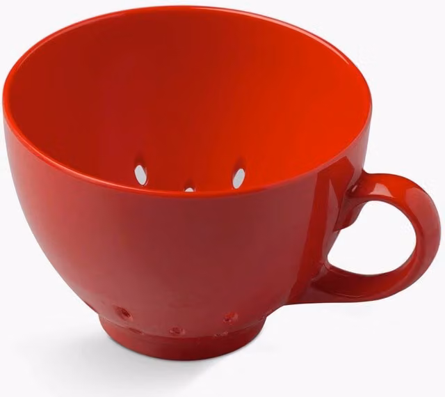 Zeal Melamine Berry Colander with Handles, Red, 10 cm – 4