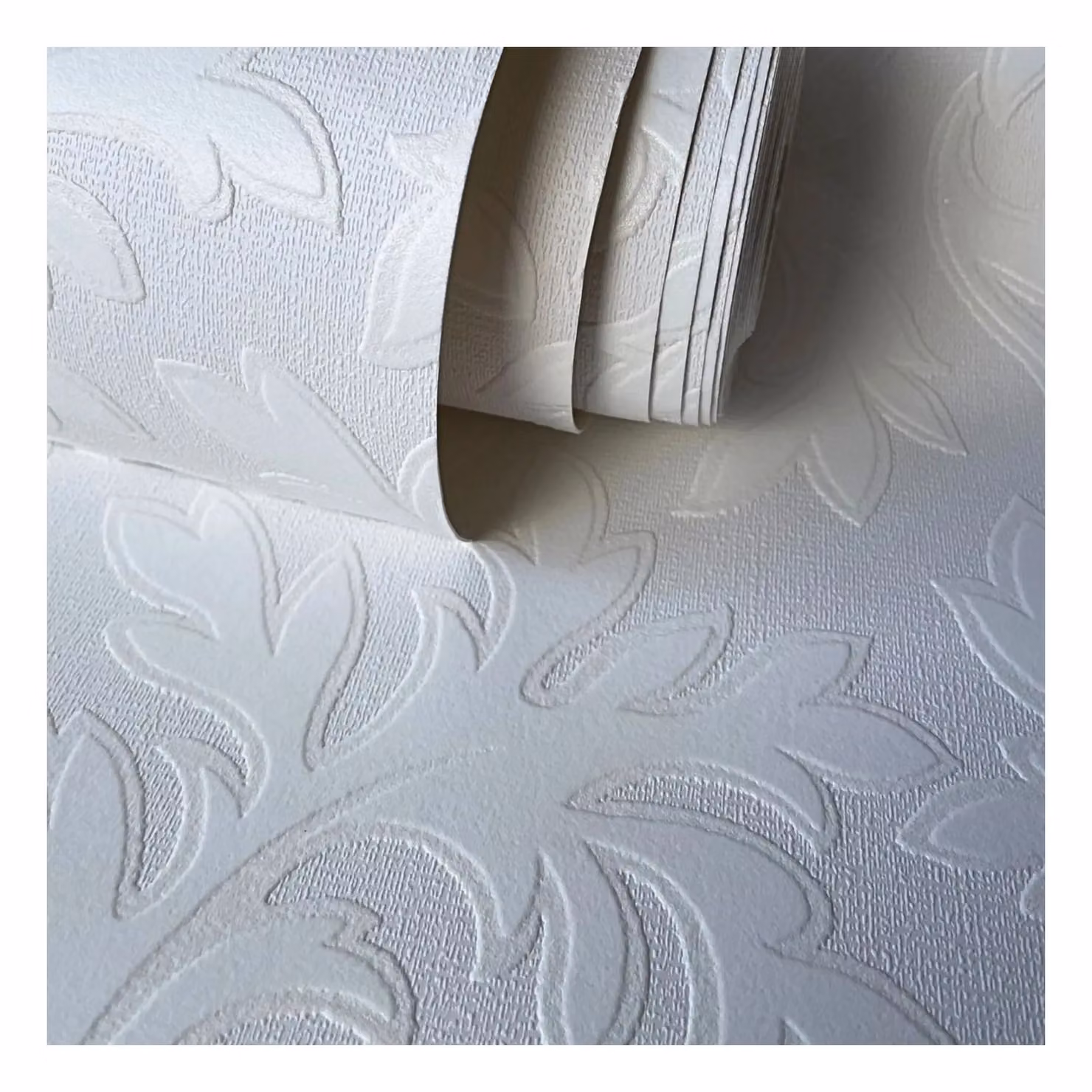 Anaglypta White Leaf Botanical Floral Textured Vinyl Wallpaper Roll – 2