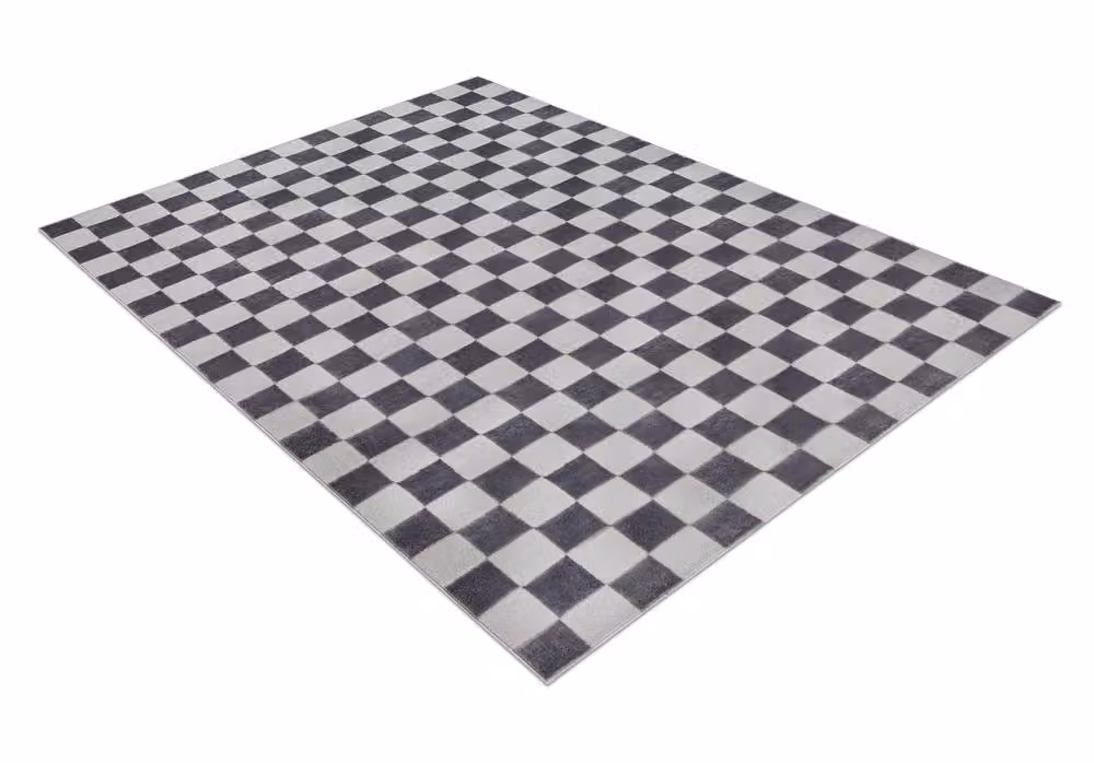 RugsX Aura Grey Geometric Minimalist Rectangular Rug, W: 140 cm, L: 190 cm – 4