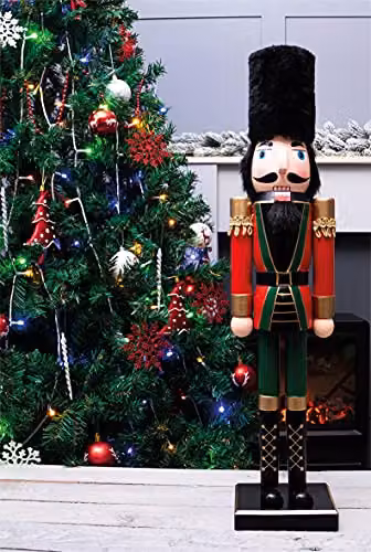 St Helens Home & Garden Nutcracker Christmas Decoration, Multicolour, Height: 60 cm
