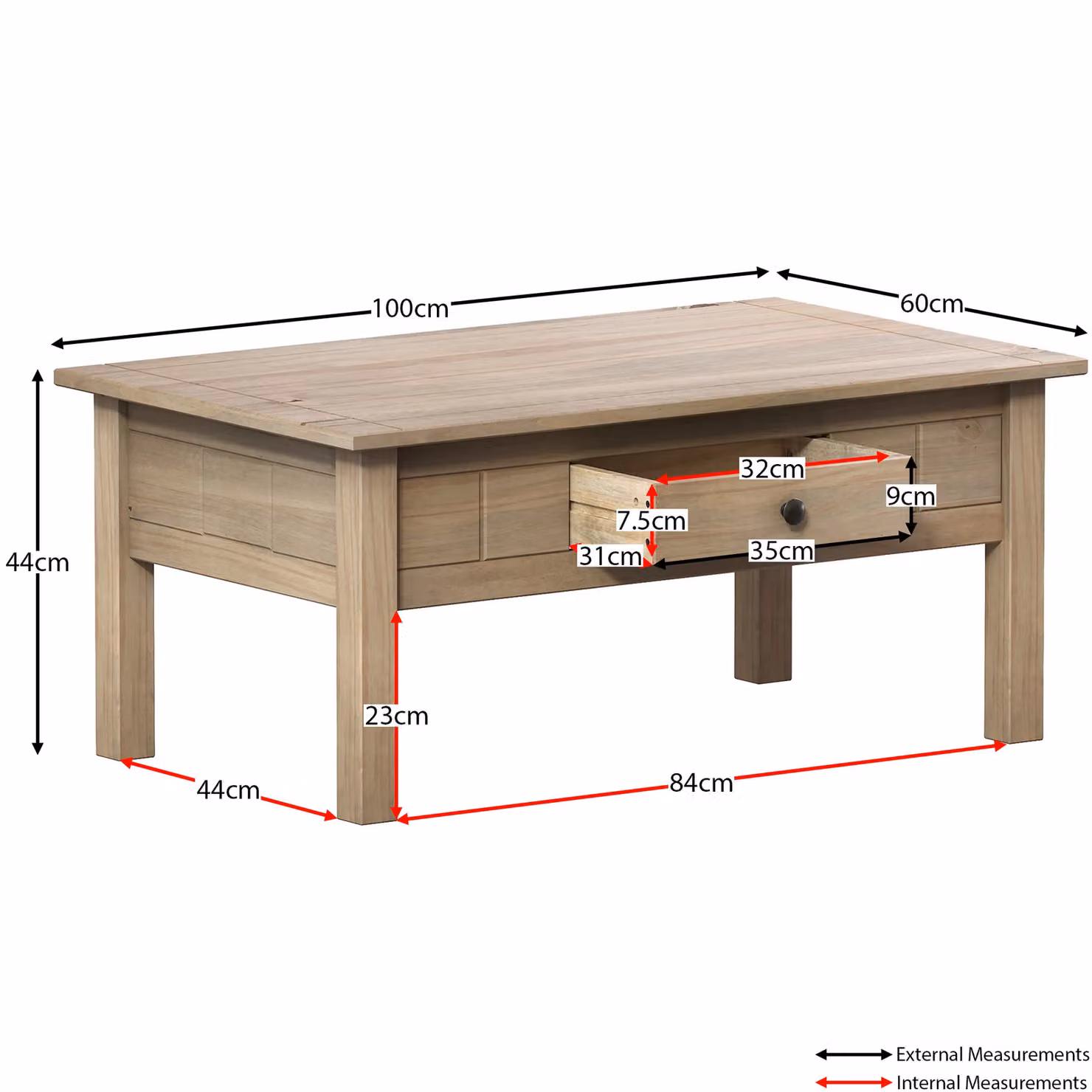 Vida Designs Panama 1 Drawer Coffee Table Storage Cabinet in Brown – 2