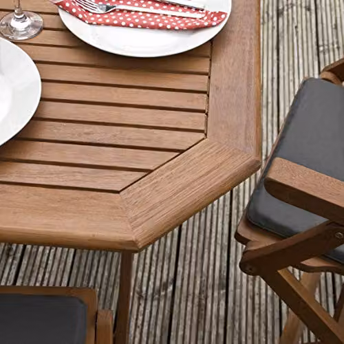 Rowlinsons Plumley Set with Grey Cushions in Brown, H 73 x W 140 x D 85 cm – 2