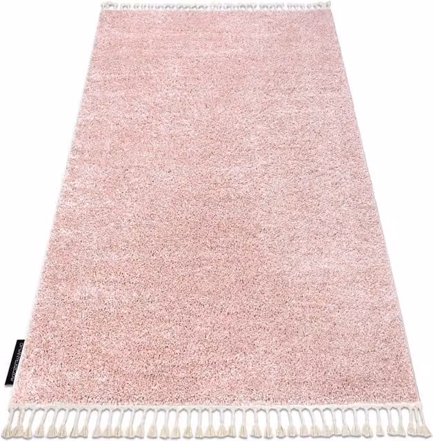 RugsX Berber Geometric Boho Rug in Pink and Grey, W: 200 cm, D: 290 cm