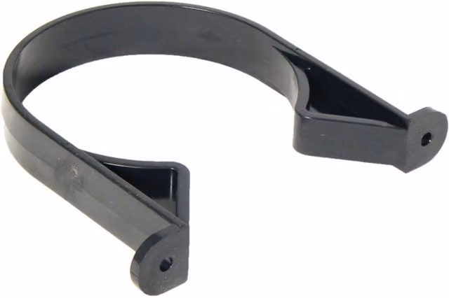 FloPlast 110mm Soil Socket Clip, Pack of 10, Black and Grey