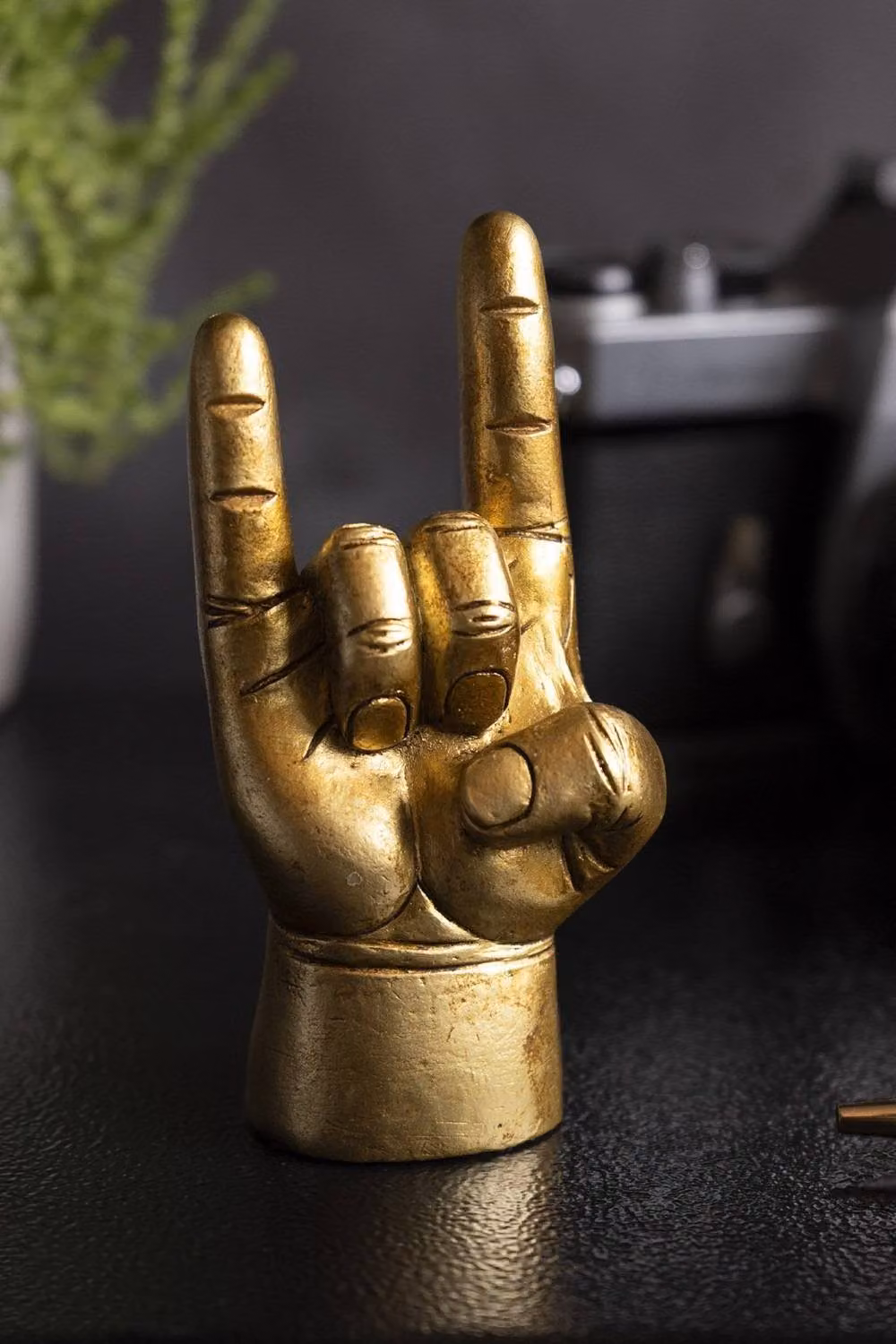 Suck UK You Rock Gold Hand Charm Metal Tabletop Desk Ornament and Ring Holder – 4