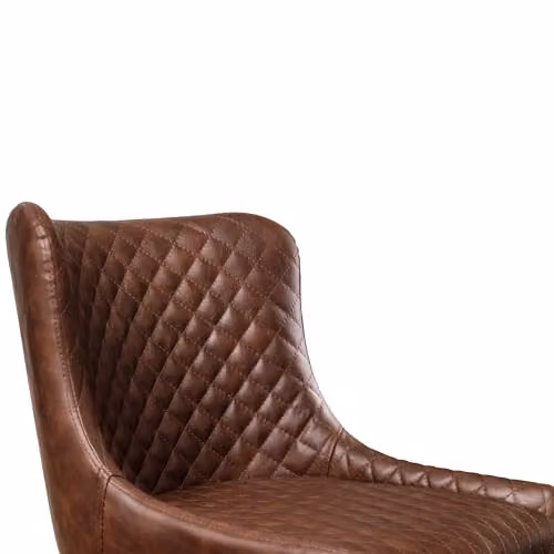 Julian Bowen Luxe Diamond Quilted Upholstered Bar Stool in Brown – 4
