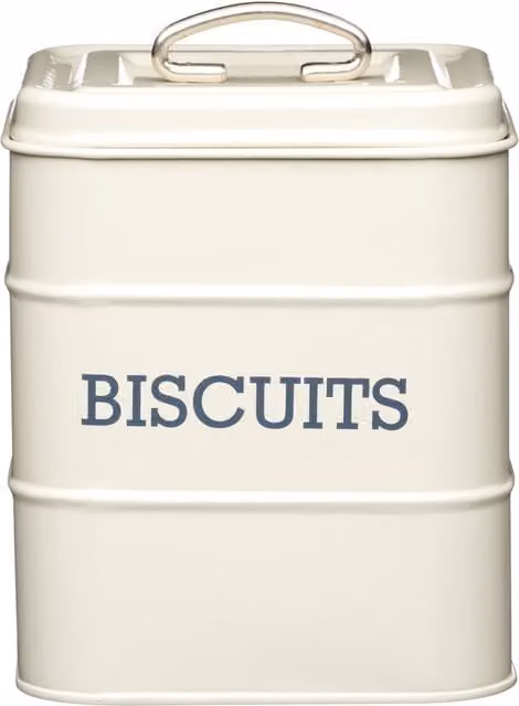 Kitchen Craft Solid Metal Biscuit Tin in Beige