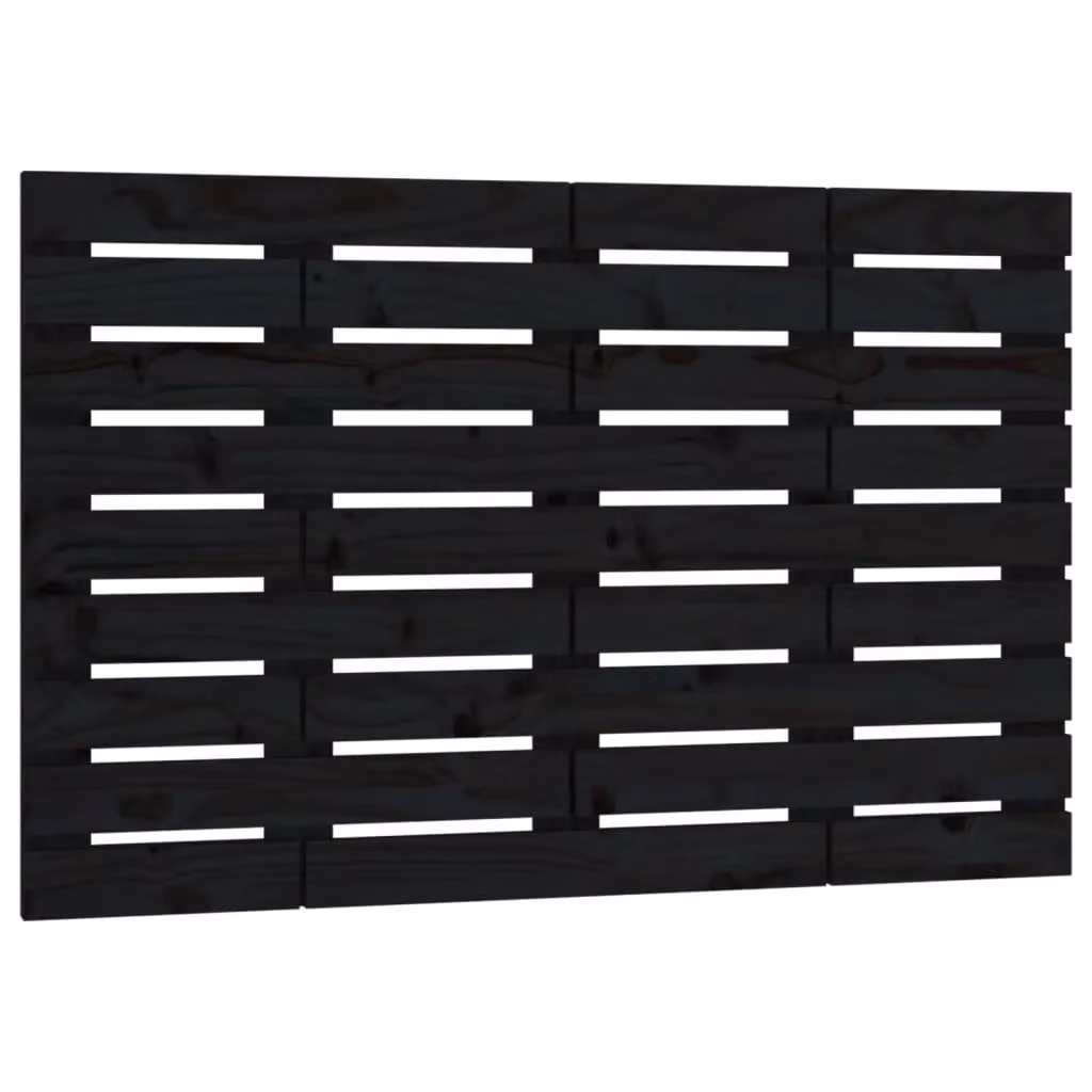 Berkfield Home Black Rustic Solid Wood Pine Wall Mount Headboard W/D/H: 96 x 3 x 63 cm – 2
