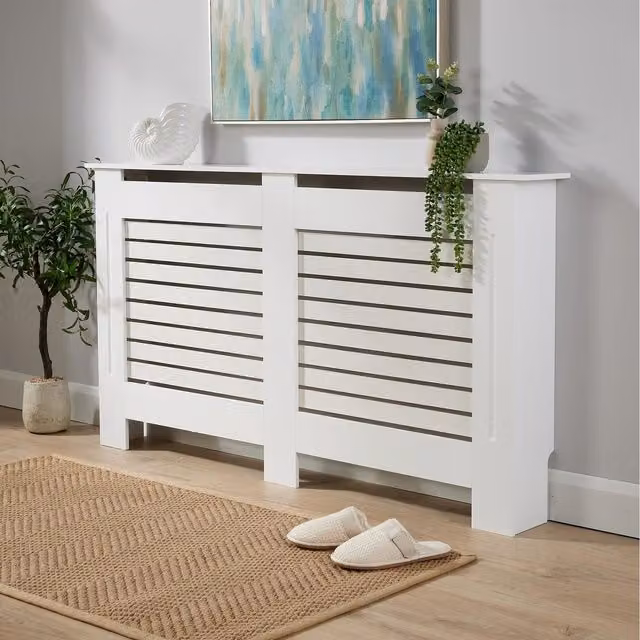 Home Source York Large Radiator Cover - White
