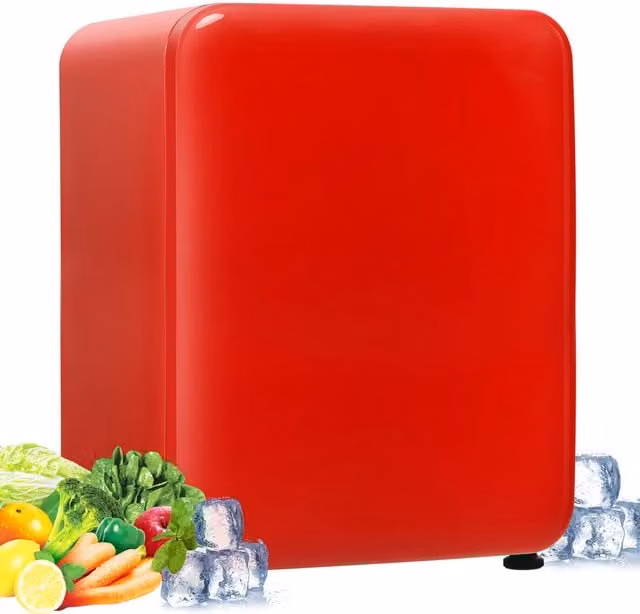 Costway 68L Compact Compressor Refrigerator in Red