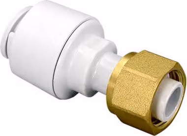 FloPlast Flofit+ Push Fit Tap Connector, 15mm x 1/2 inch, Pack of 5