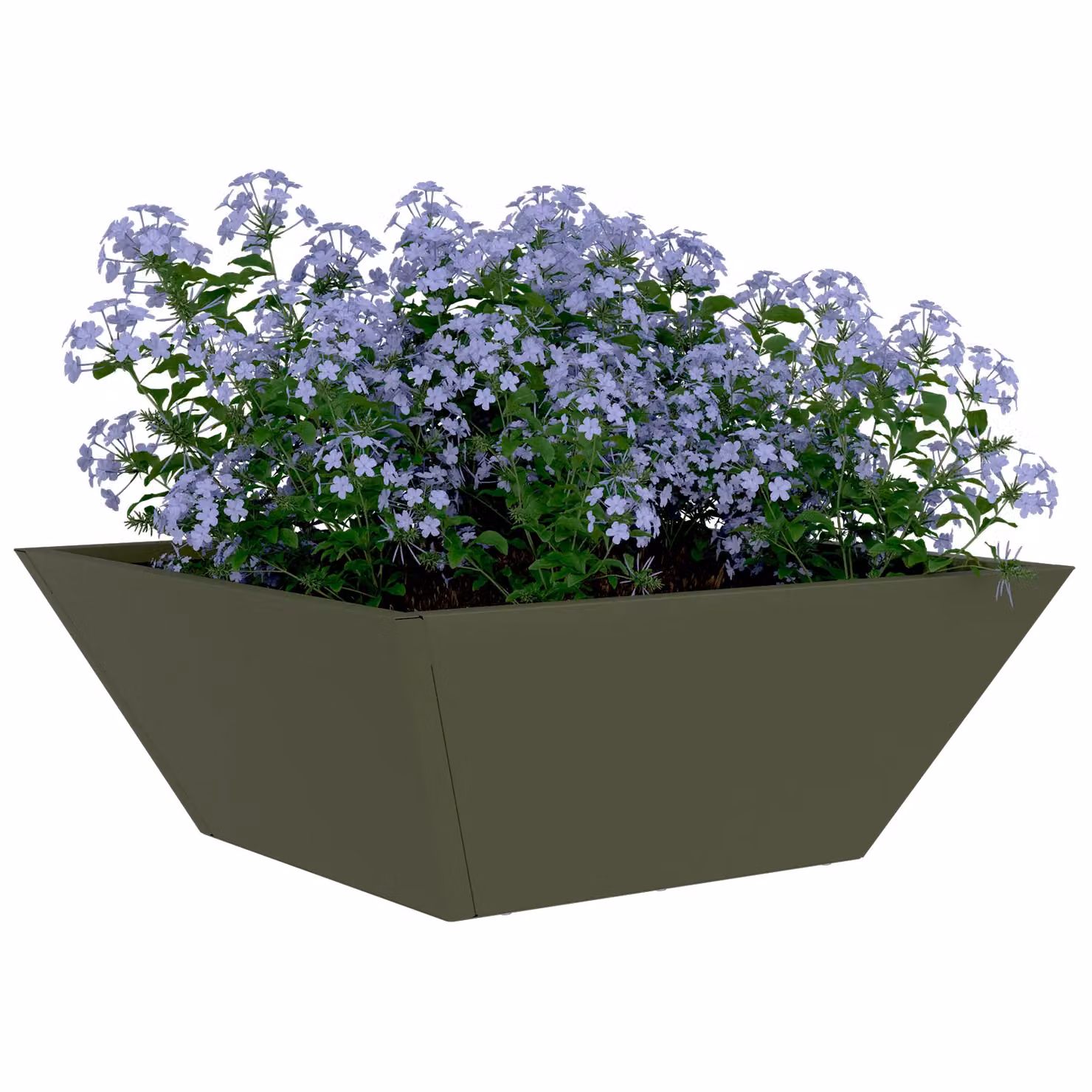 Berkfield Home Garden Steel Bowl Planters, 5 Piece Set, Green, W/D/H: 40 x 40 x 15 cm – 3