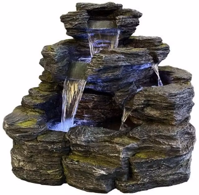 Tranquility Granadas Mains Powered Antique Grey Cascade Water Feature