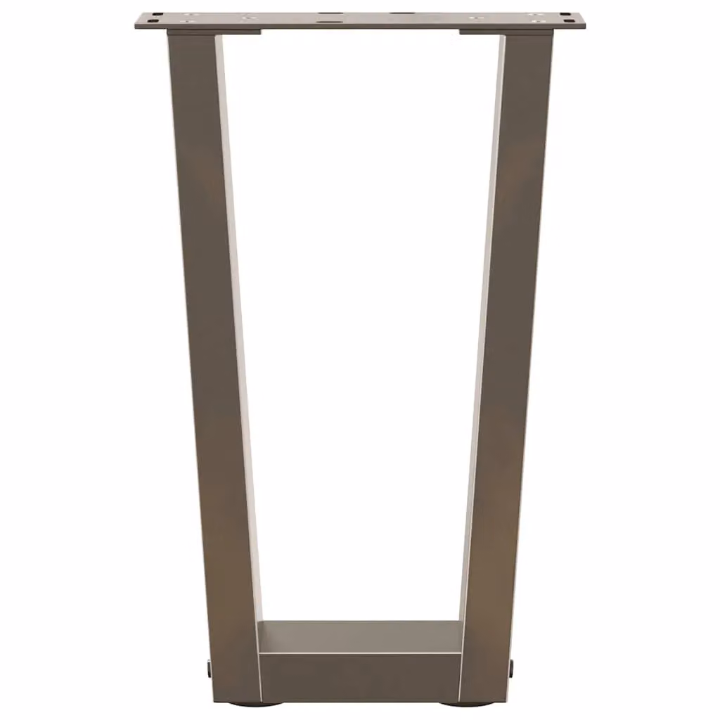 Berkfield Home V-Shape Dining Table Legs, 2 Pieces, Brown Steel, W: 38 cm, H: 42-43.3 cm – 4