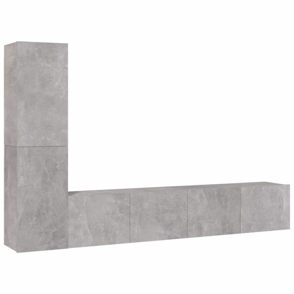 Berkfield Home Classic 4 Piece TV Cabinet Set in Grey Matt MDF – 2
