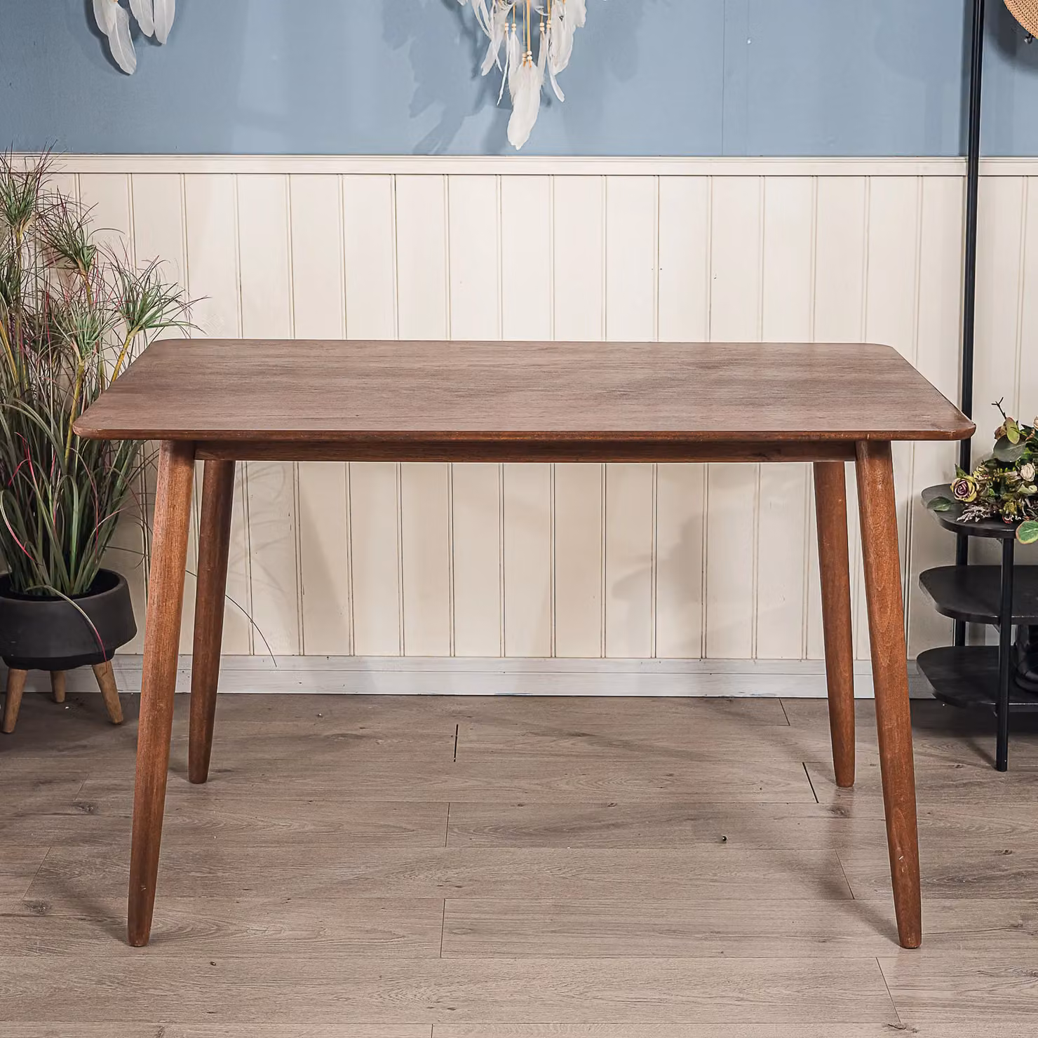 Nordlys Rectangular Wood Dining Table in Walnut Brown, Length: 120 cm – 3