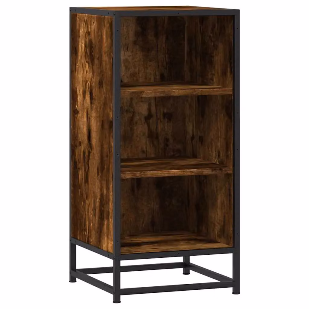 Berkfield Home Smoked Oak Sideboard in Brown, W/D/H: 35.5 x 35 x 76 cm – 2