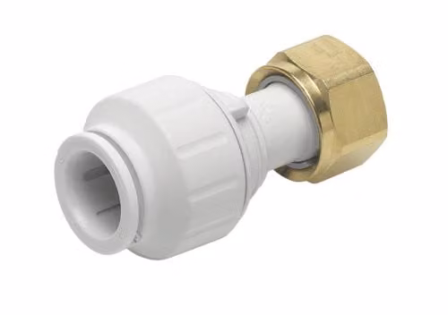 John Guest PEMSTC2216 White Plastic Straight Tap Connector 22 mm x 3/4 inch BSP (Pack of 5)