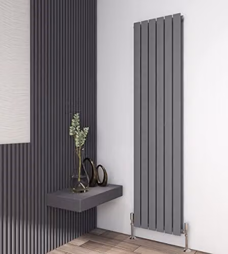 MCC Direct Anthracite Designer Flat Panel Double Central Heating Radiator, H: 180 cm, W: 40.8 cm – 1