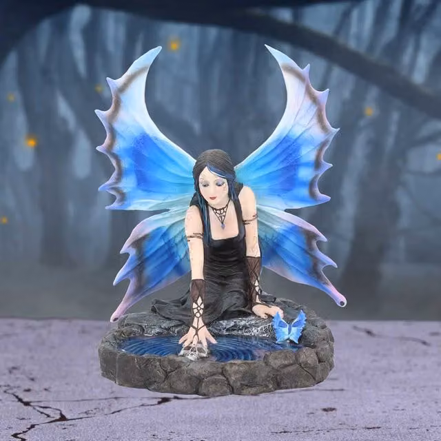 Nemesis Now Immortal Flight Gothic Fairy Figurine by Anne Stokes, Blue, Height: 18.4 cm
