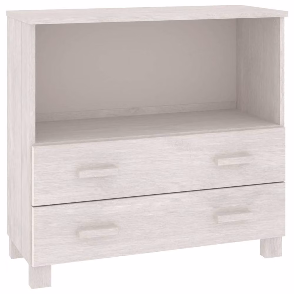 Berkfield Home HAMAR White Sideboard in Solid Pine Wood, W/D/H: 85 x 35 x 80 cm – 2
