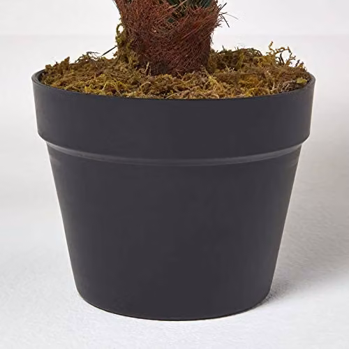 Homescapes Green Sago Palm Artificial Cycas Plant with Black Pot, Height: 75 cm – 4