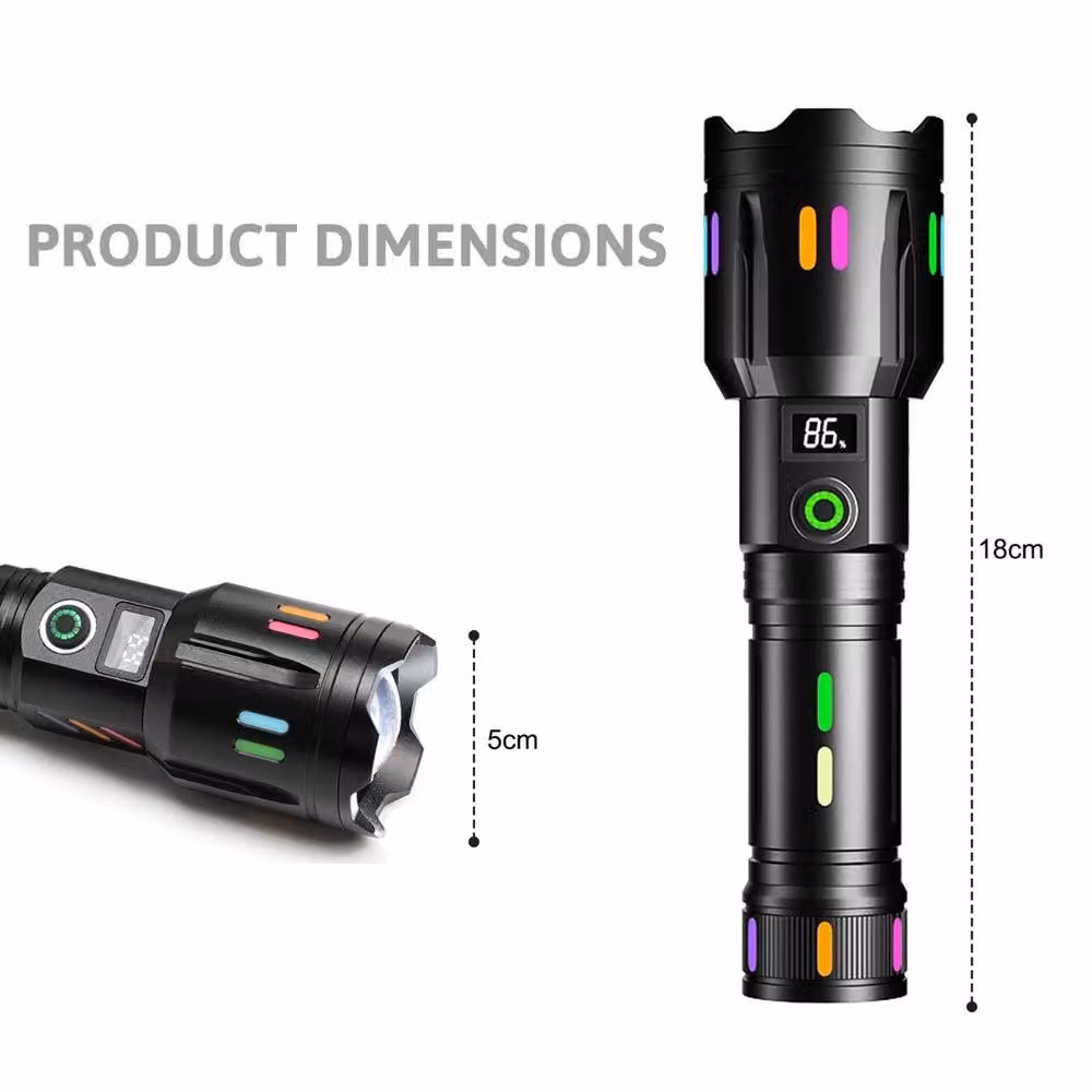 Kelvenix Super Bright LED Torch, 2000 Lumens, Black – 2