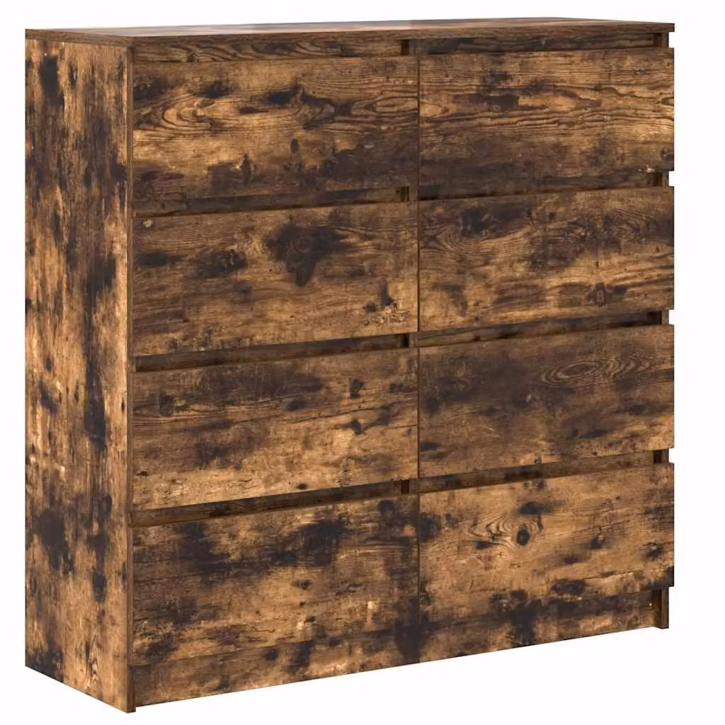 Berkfield Home Smoked Oak Sideboard in Brown, W/D/H: 100 x 35 x 99 cm – 2