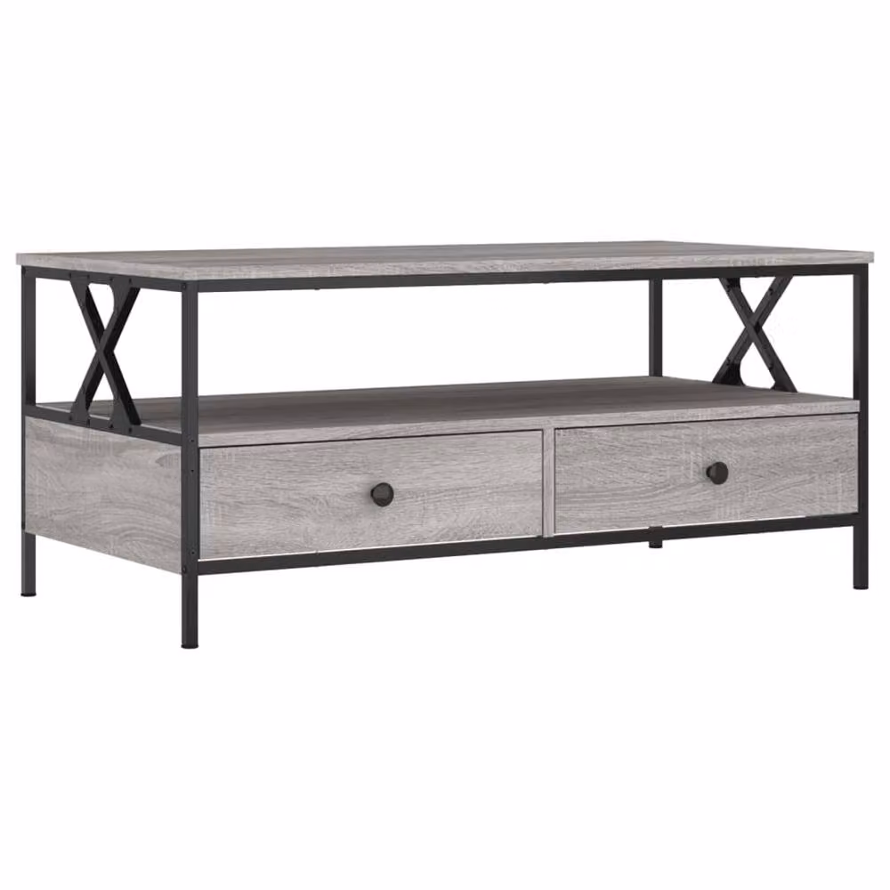 Berkfield Home Grey Sonoma Decorative Coffee Table, W/D/H: 100 x 51 x 45 cm – 3