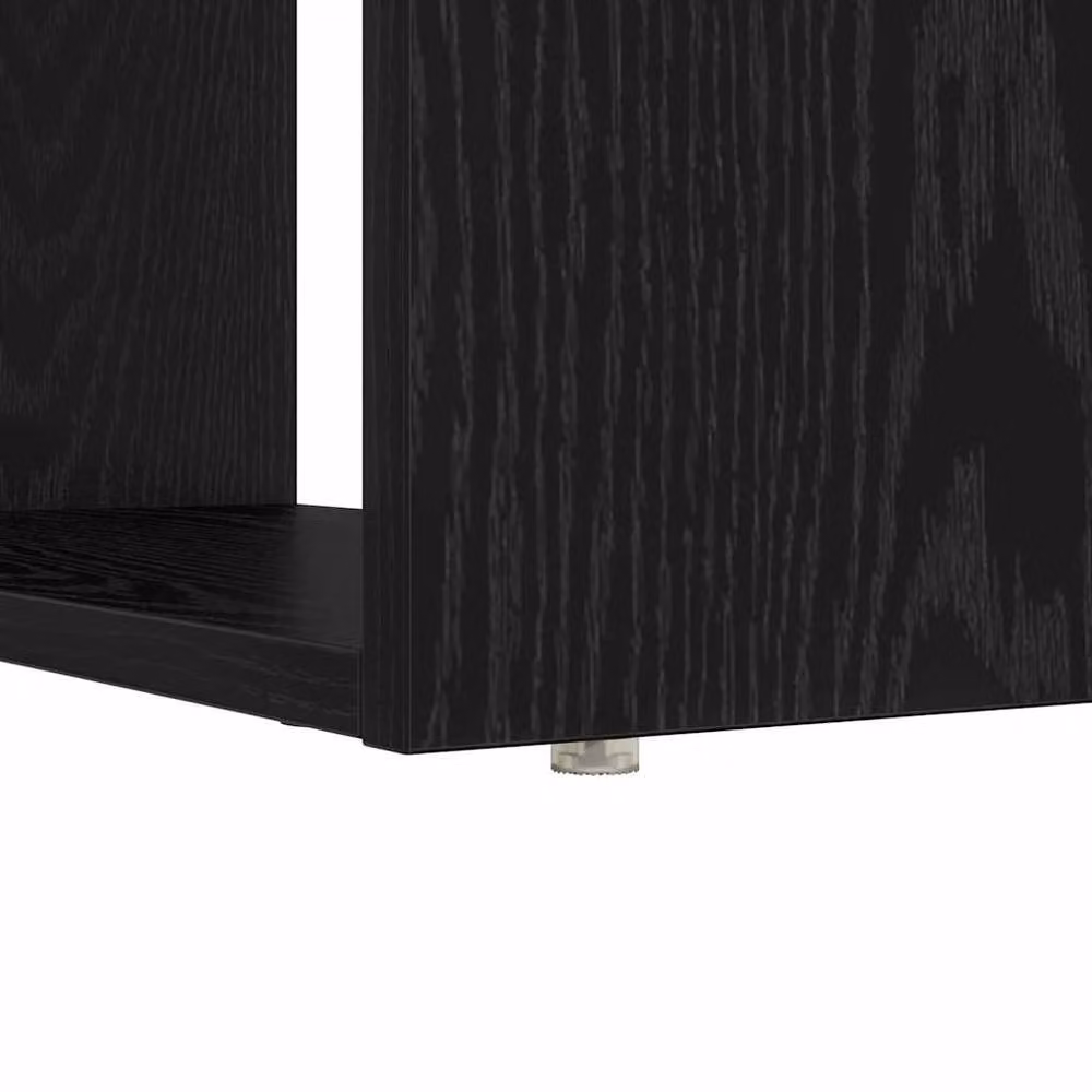 Berkfield Modern Writing Desk with Storage in Black Oak, W/D/H: 113 x 54 x 120 cm – 7