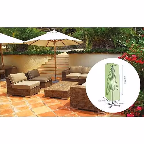 St Helens Home and Garden Water Resistant Jumbo Parasol Cover in Green – 3