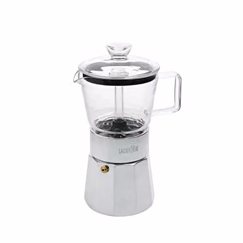 La Cafetière Verona Glass Espresso Maker, Silver, 6 Cup