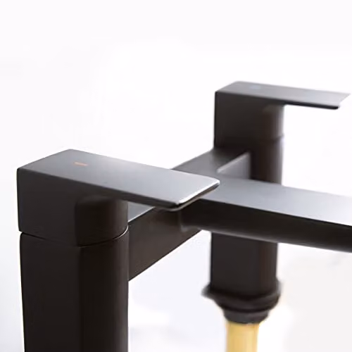 Nes Home Keninton Two-Handle Bath Filler Tap in Matt Black – 7