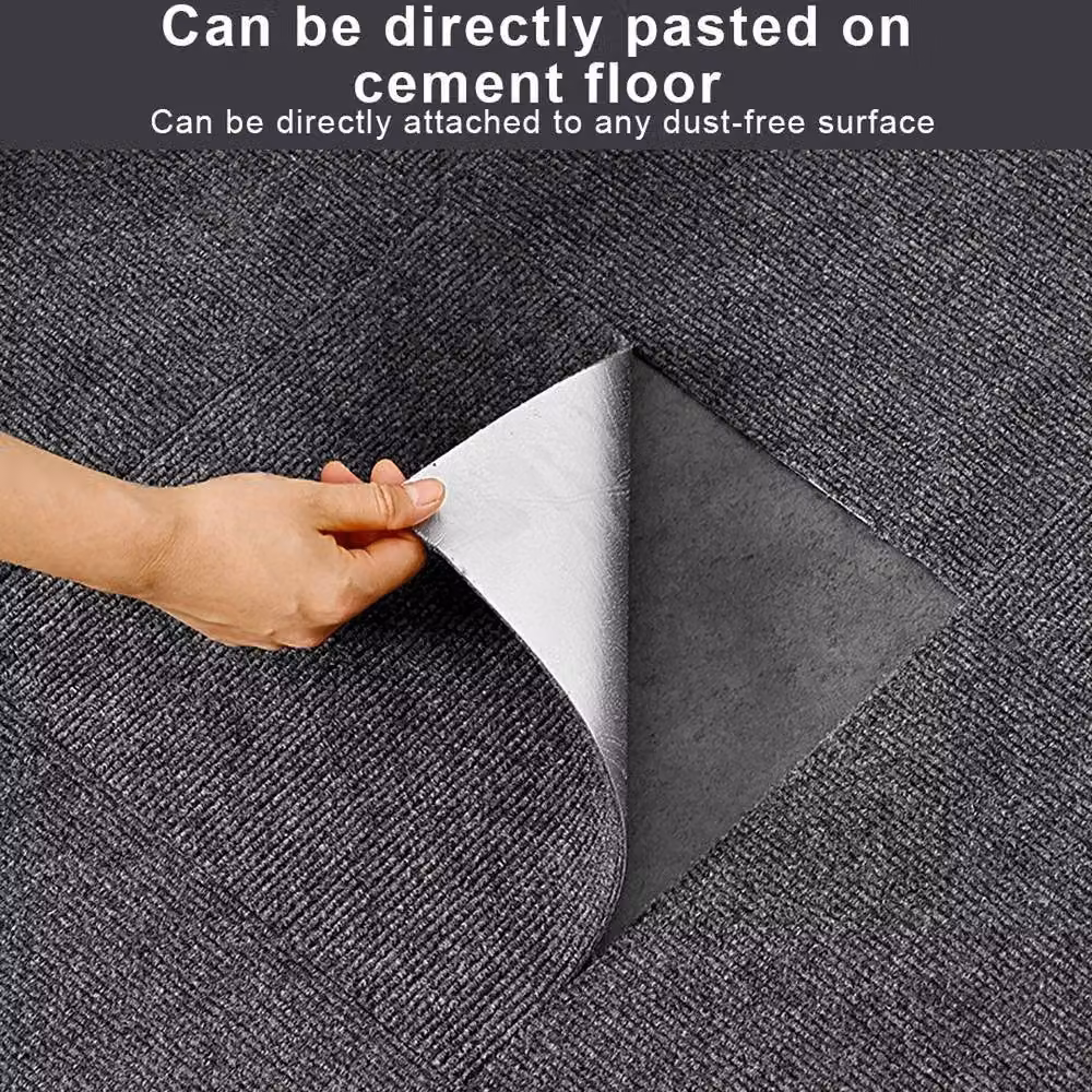 Kelvenix Black Polyester Carpet Tiles, 40 Pieces, W/D/H: 50 x 50 x 1 cm – 4