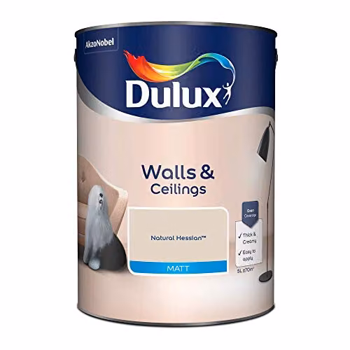 Dulux Walls & Ceilings Matt Emulsion Paint, Beige, 5L – 2