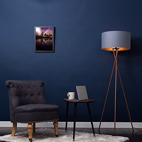 MiniSun Modern Copper Metal Cylinder Floor Lamp Base, Height: 136 cm – 4