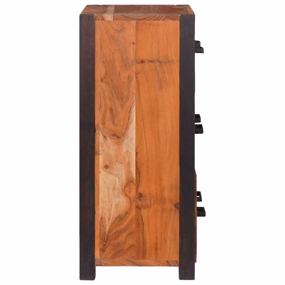 Berkfield Home Rustic Brown Solid Acacia and Mango Wood Buffet Sideboard W/D/H: 55 x 30 x 75 cm – 2