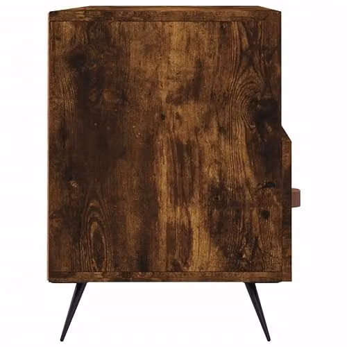 vidaXL Industrial TV Cabinet in Smoked Oak and Metal, W/D/H: 102 x 36 x 50 cm – 4