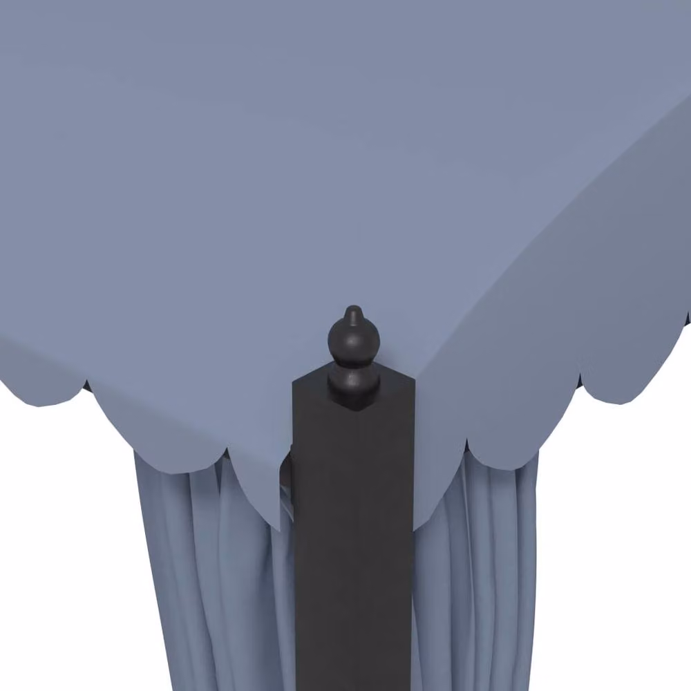 Berkfield Home Gazebo with Curtains, Anthracite Steel and Dark Grey Polyester, W: 300 cm, D: 300 cm, H: 270 cm – 3