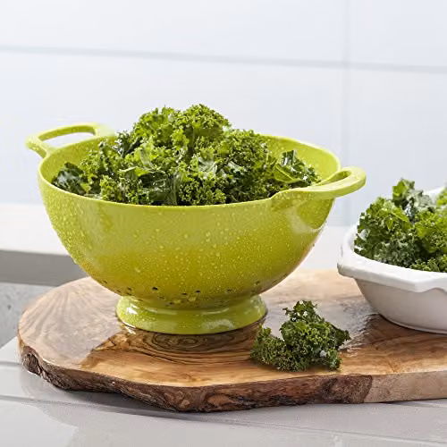 Zeal Melamine Colander with Handles in Green, 20cm – 4