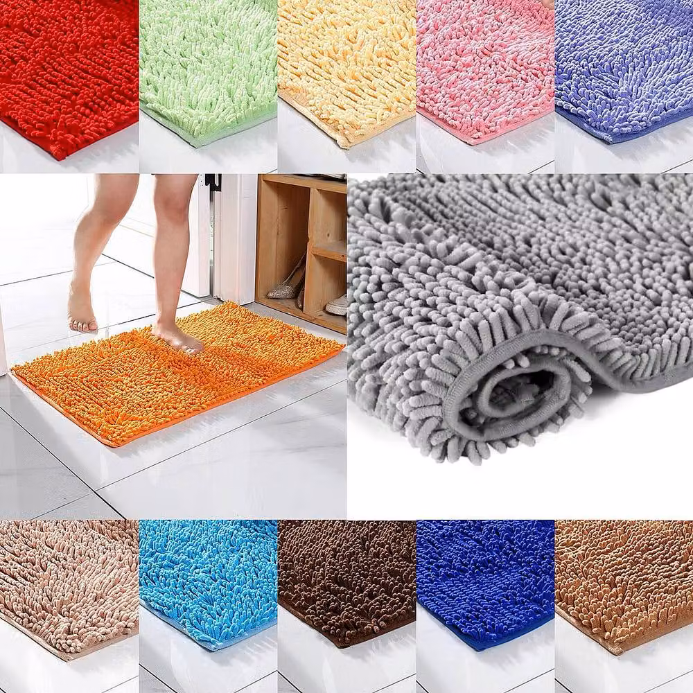 YnysTec Non-slip Water-absorbent Bathroom Mat and Hallway Rug in Beige, W 60 cm x D 90 cm – 3