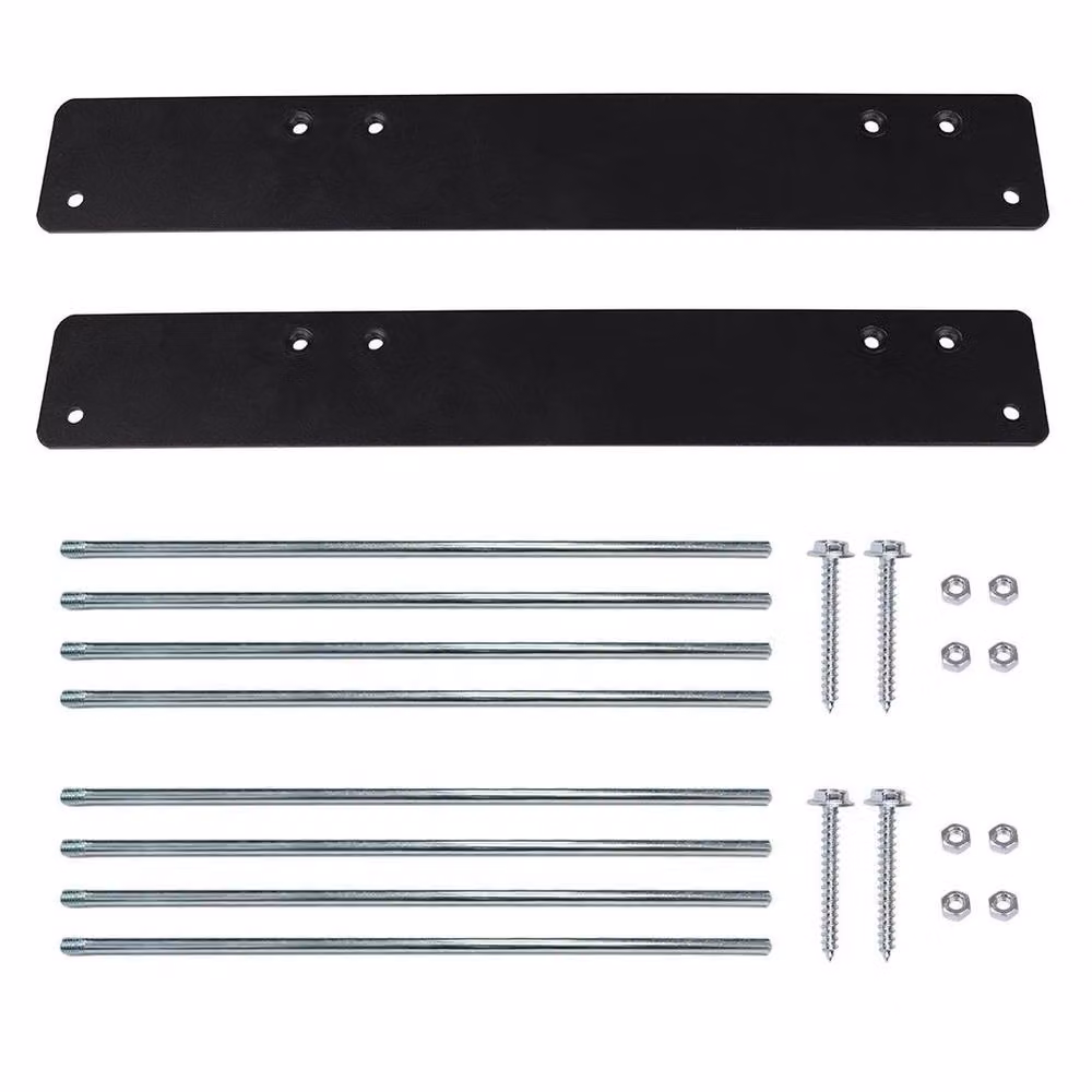SPETLEK 2-Pack Wall Mounted Metal Garden Tool Storage Racks in Black – 4