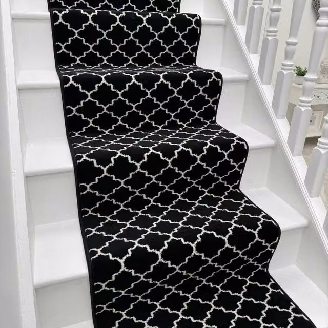 runrug Avanti Stair Runner Carpet in Black, W: 70 cm x L: 660 cm – 1
