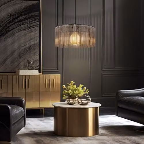 Nowa Cylinder Pendant Light in Black and Grey, Diameter: 35 cm, Height: 135 cm – 5