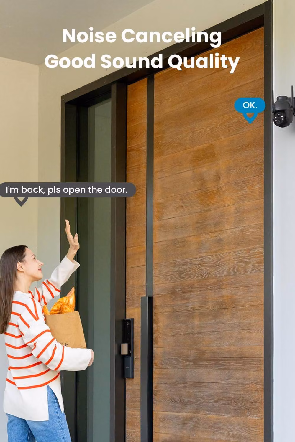 iegeek 2-Pack Black 2K 360 Degree Solar Security Cameras with Night Vision, PIR Motion Detection and 2-Way Audio – 7