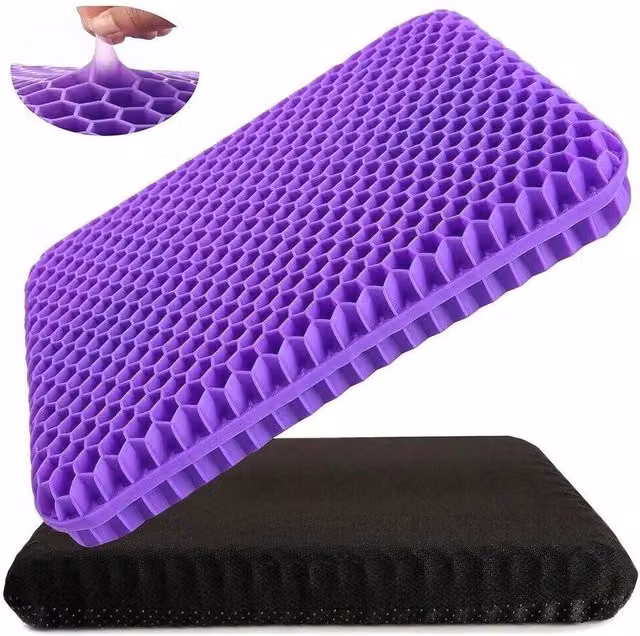 SPETLEK Orthopaedic Ergonomic Gel Seat Cushion, Purple, W: 120 cm x D: 135 cm – 1