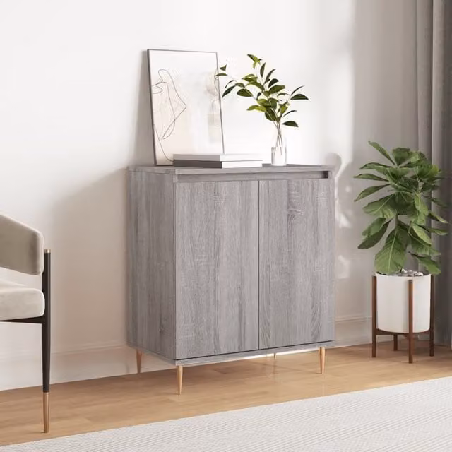 Berkfield Home Grey Sonoma Sideboard in Engineered Wood, W/D/H: 60 x 35 x 70 cm – 1
