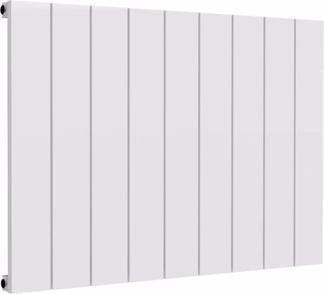 Bathroom Kingdom Casina White Single Flat Panel Horizontal Aluminium Radiator W: 60 cm, H: 85 cm