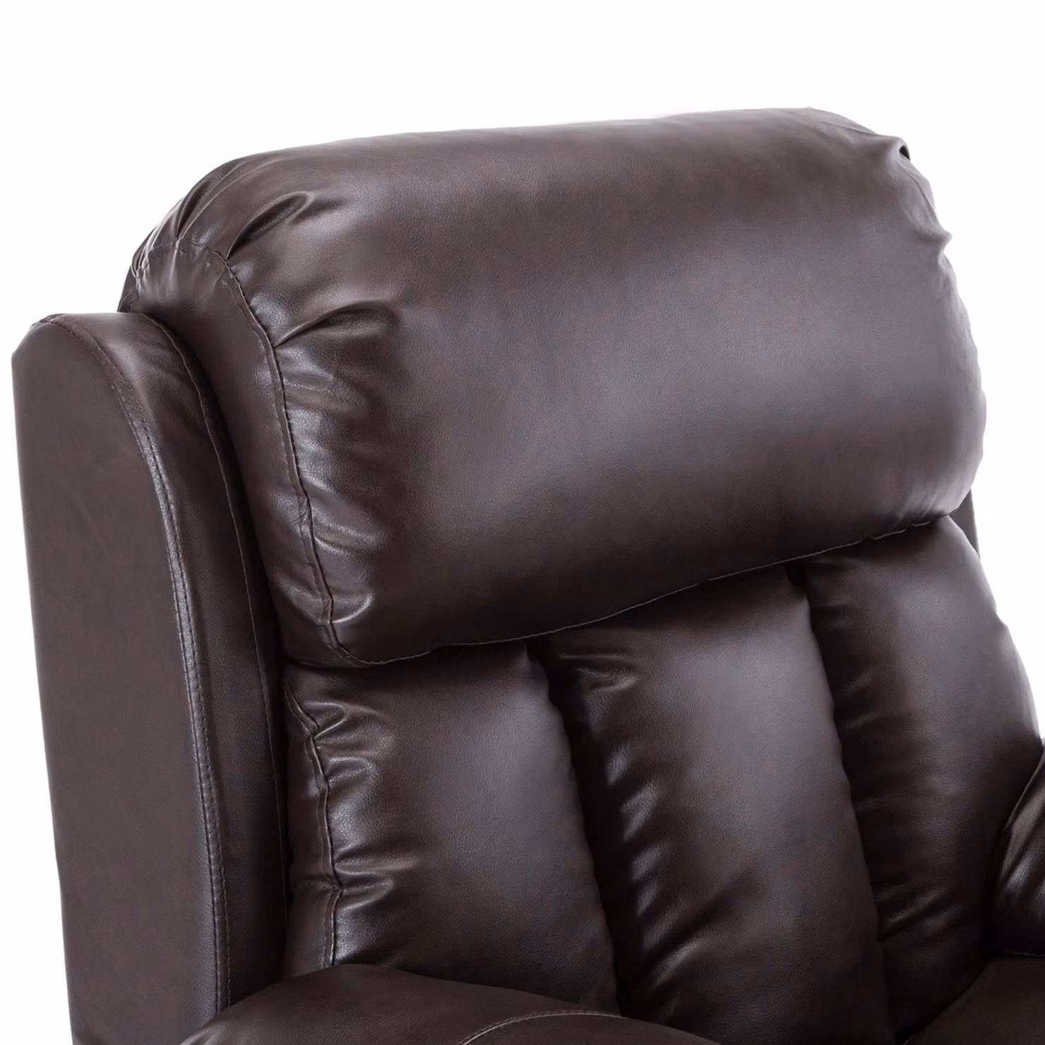 More4Homes Chester Single Motor Rise Recliner Heat and Massage Chair in Brown Bonded Leather – 5
