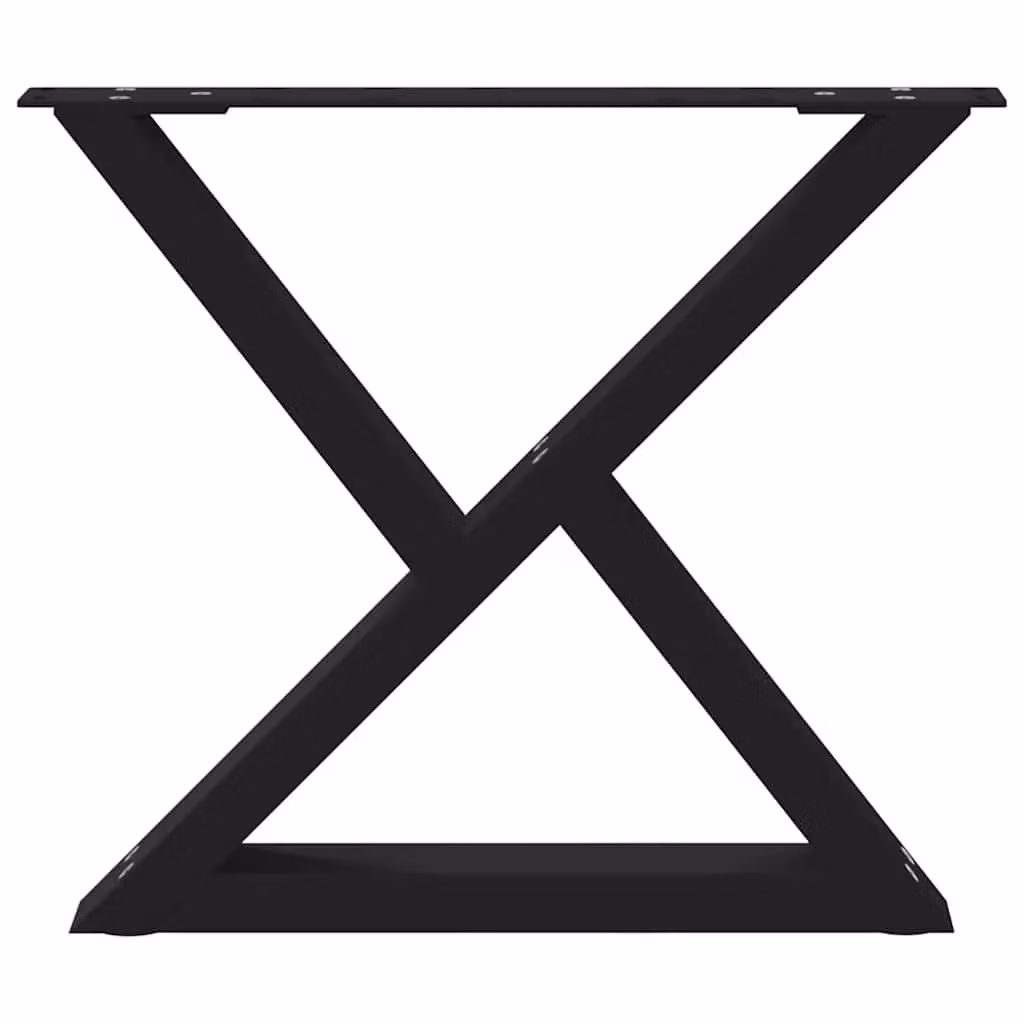 Berkfield Home Steel Coffee Table Legs, 2 Pieces, Black, H: 60 cm, W: 42 cm – 5